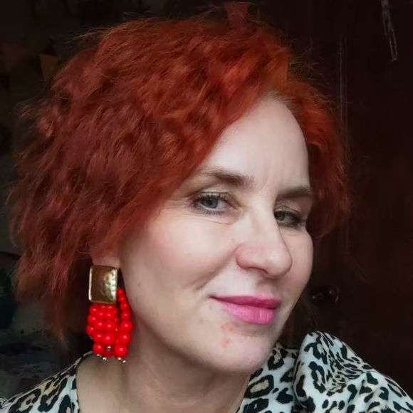 Zara Red Cascade Beaded Earrings - Picture 10 of 13